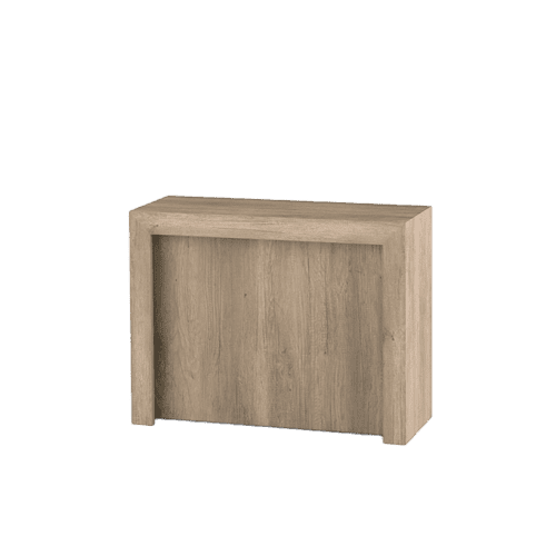 Console Pandora 3 metri in legno naturale, design elegante e funzionale, perfetta per ingressi e soggiorni moderni, realizzata da Alpe Arredi.