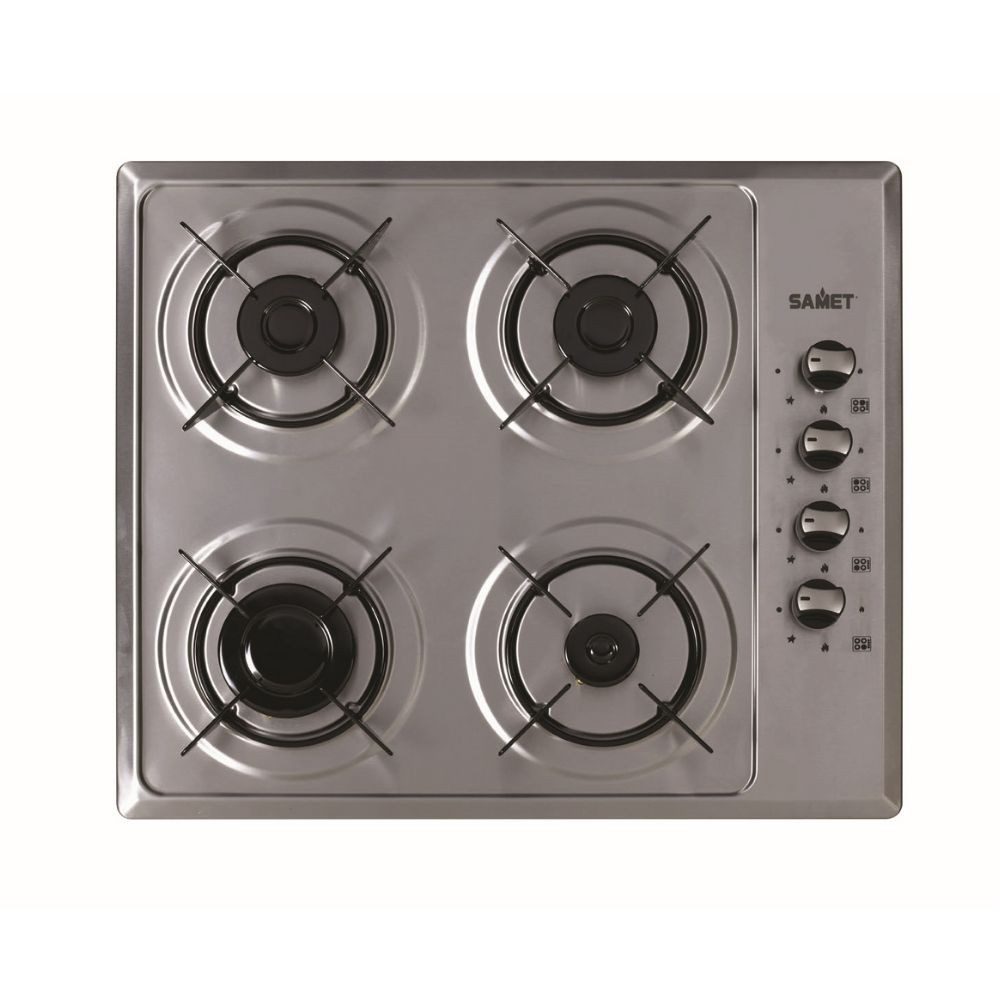 Piano cottura gas 4 fuochi croma Gorgone Samet - Alpe Arredi