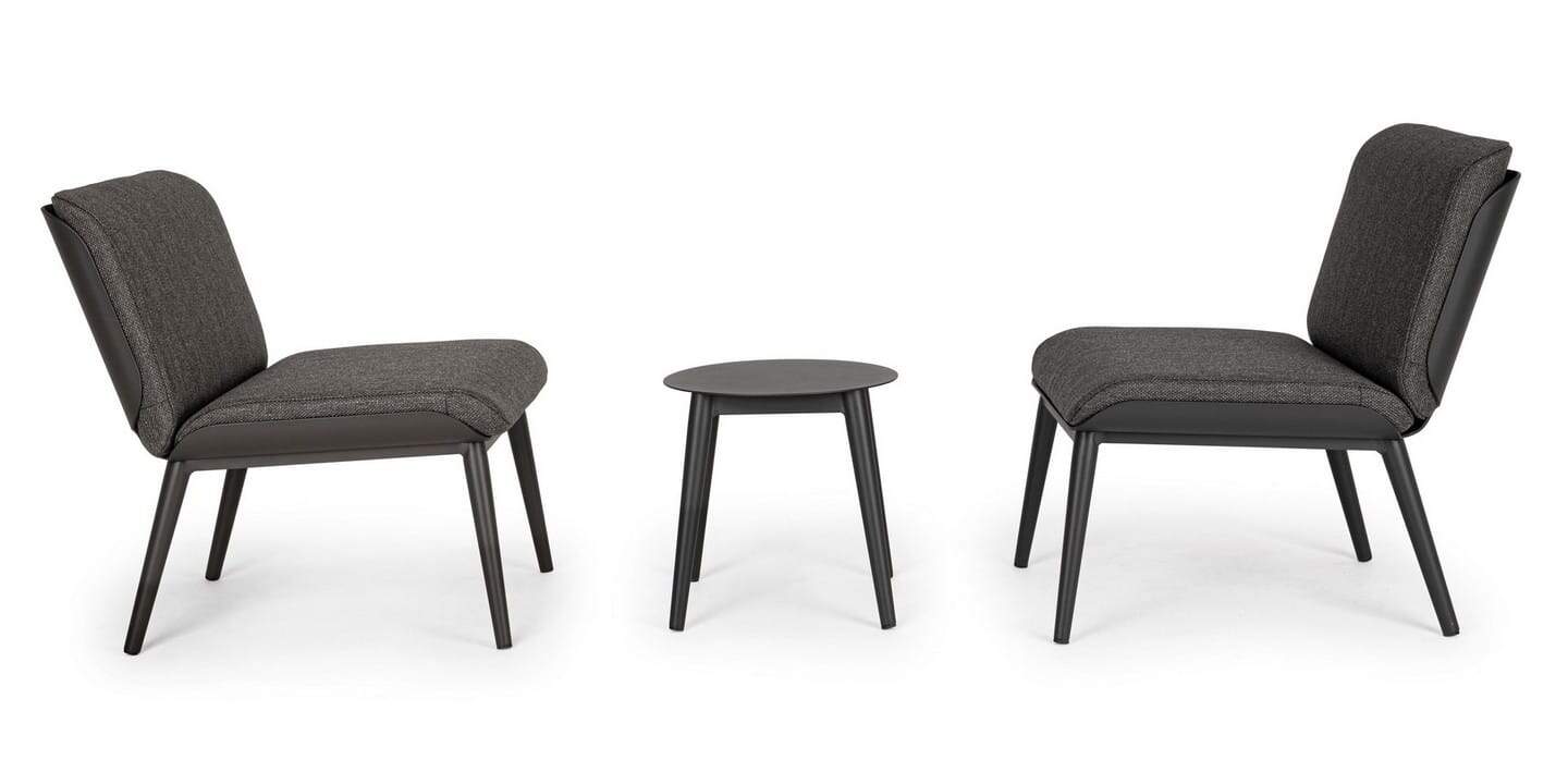 0663419-tf1_-set3_salotto_c_c_isabela_antracite_wg21_1675138167 Sedie moderne in tessuto grigio con struttura in legno nero, ideale per arredare soggiorni e ambienti living raffinati.