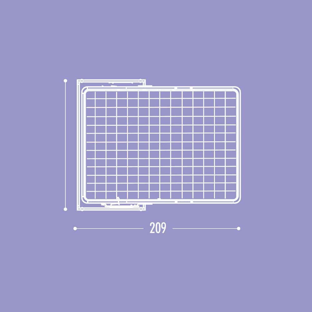 5 Rete di protezione in metallo per mobili da cucina, misura 209 cm, resistente e funzionale.