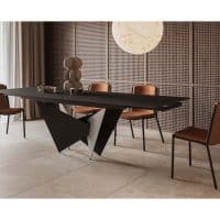 Tavolo allungabile ALISEO 160 con sedie in un ambiente moderno e elegante, perfetto per pranzi e cene in famiglia o con amici.